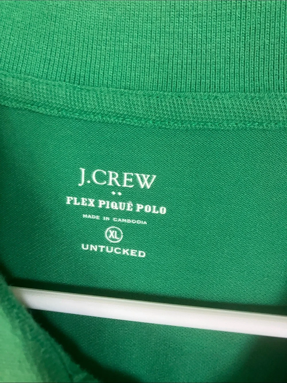 J. Crew Men's Untucked Bright Green Polo Shirt Size XL